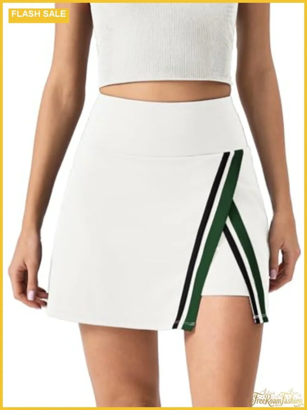 High Waisted Tennis Skort with Shorts, Pockets